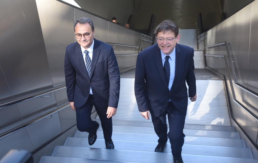 En este momento estás viendo Ximo Puig anuncia la conexión del tranvía entre la estación de Luceros y la de Adif-Renfe de Alicante