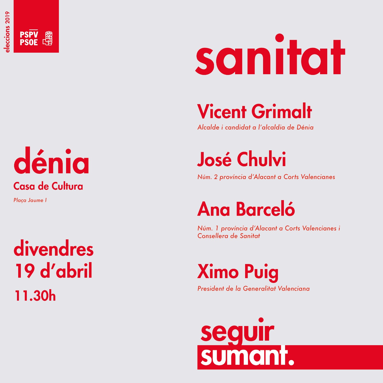 You are currently viewing Acte de Sanitat amb Ximo Puig