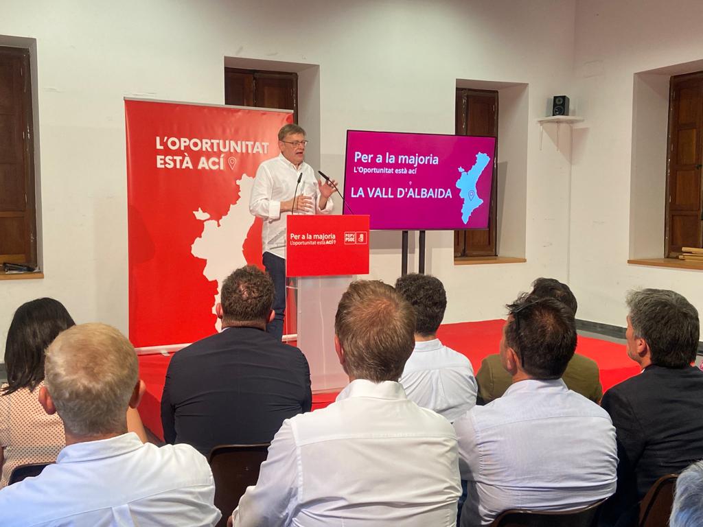 En este momento estás viendo Ximo Puig: «Entramos en una década de oportunidades con La Vall d’Albaida como espacio fundamental en el proyecto socialista»