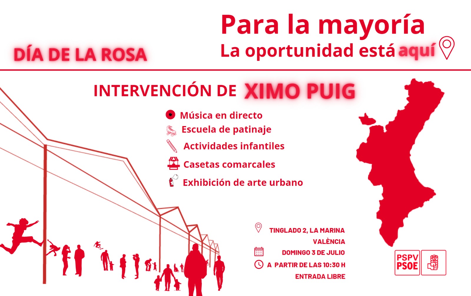 En este momento estás viendo El PSPV-PSOE celebra mañana el Día de la Rosa con un acto abierto a la ciudadanía y la intervención del president de la Generalitat, Ximo Puig