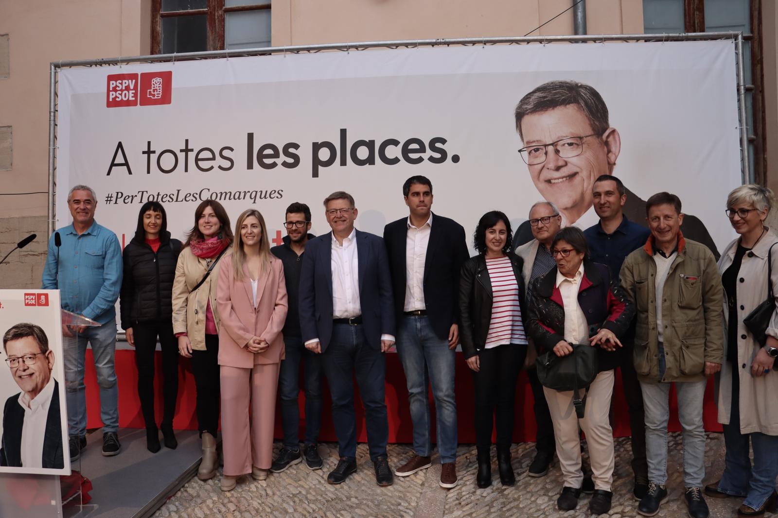 En este momento estás viendo Ximo Puig apuesta por seguir impulsando las zonas del interior de Castelló “combinando el crecimiento económico y el desarrollo con la protección del medio ambiente y del territorio”