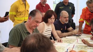 Diana Morant en el Incendio Forestal de Teresa De Cofrentes