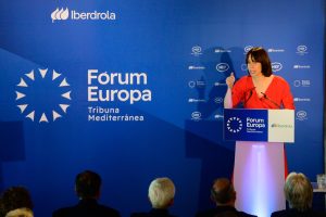 Diana Morant durante el Desayuno Forum Europa